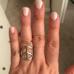Silver peace ring